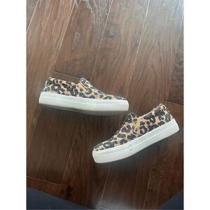 Steve Madden Gills Leopard Platform Slip On Shoes size 7